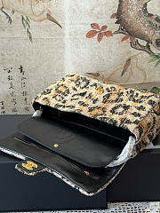 Kitlife Chanel 26A Leopard Print Tweed CF Maxi Flap Bag 32cm - 5