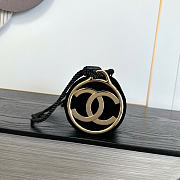 Kitlife Chanel 26A Black Velvet Tassel Cylindrical Bag 12x23.5x12cm  - 5