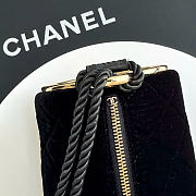 Kitlife Chanel 26A Black Velvet Tassel Cylindrical Bag 12x23.5x12cm  - 4