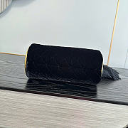 Kitlife Chanel 26A Black Velvet Tassel Cylindrical Bag 12x23.5x12cm  - 2