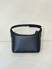Kitlife Chanel Micro Top Handle Round Hobo Pouch Black Calfskin Gold Hardware 10x9x4cm - 6