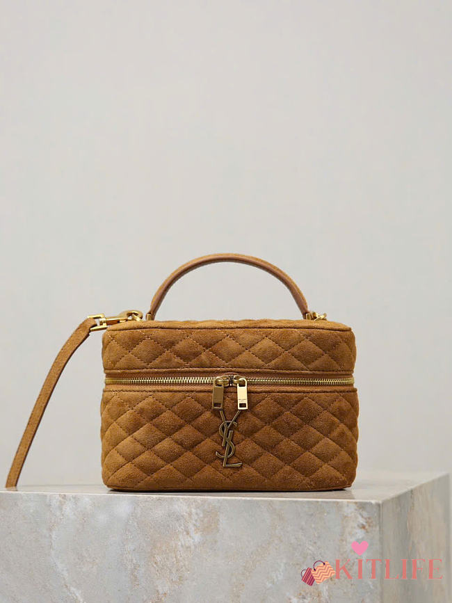 Kitlife Saint Laurent Mini Gaby Bag Brown Suede 766731 18×11×6.5cm  - 1