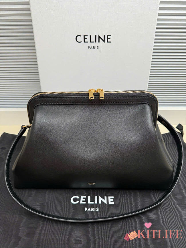 Kitlife Celine Medium Doctor Pouch In Supple Black Natural Calfskin L104J3G 35×18×18cm - 1