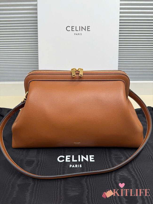 Kitlife Celine Medium Doctor Pouch In Supple Brown Natural Calfskin L104J3G 35×18×18cm - 1