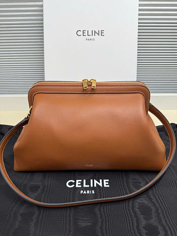 Kitlife Celine Medium Doctor Pouch In Supple Brown Natural Calfskin L104J3G 35×18×18cm
