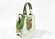 Kitlife Dior Medium Book Tote with Strap Beige Multicolor Book Cover Embroidery 36x27.5x16.5cm - 6