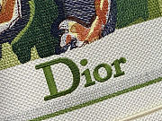 Kitlife Dior Medium Book Tote with Strap Beige Multicolor Book Cover Embroidery 36x27.5x16.5cm - 2