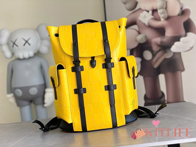 Kitlife Louis Vuitton Christopher MM Damier Scuba Backpack Yellow M25016 44x12.5x38cm  - 1
