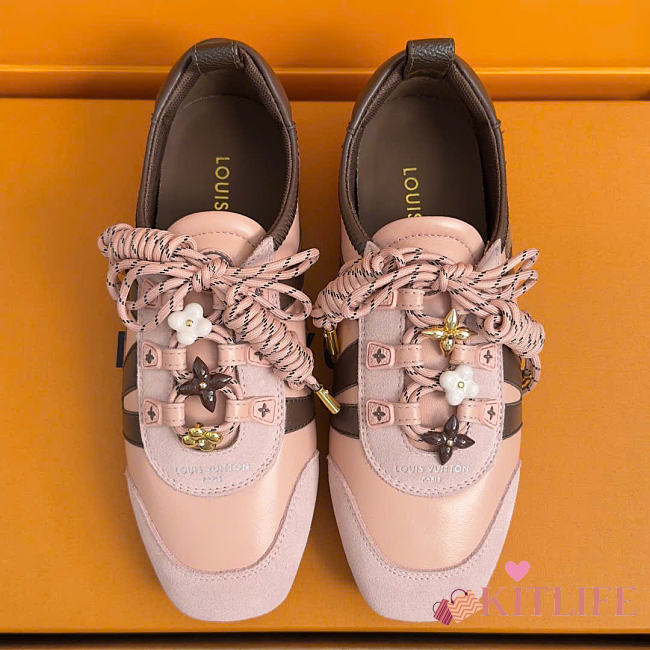 Kitlife Louis Vuitton Sneakerina Ballet Sneakers Pink & Brown - 1