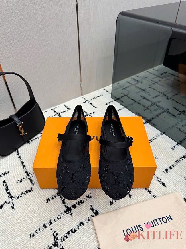 Kitlife Louis Vuitton Romy Ballet Flats Black - 1