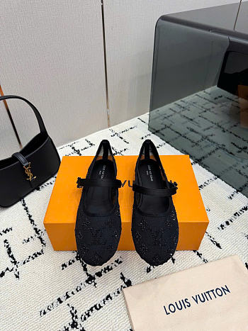 Kitlife Louis Vuitton Romy Ballet Flats Black