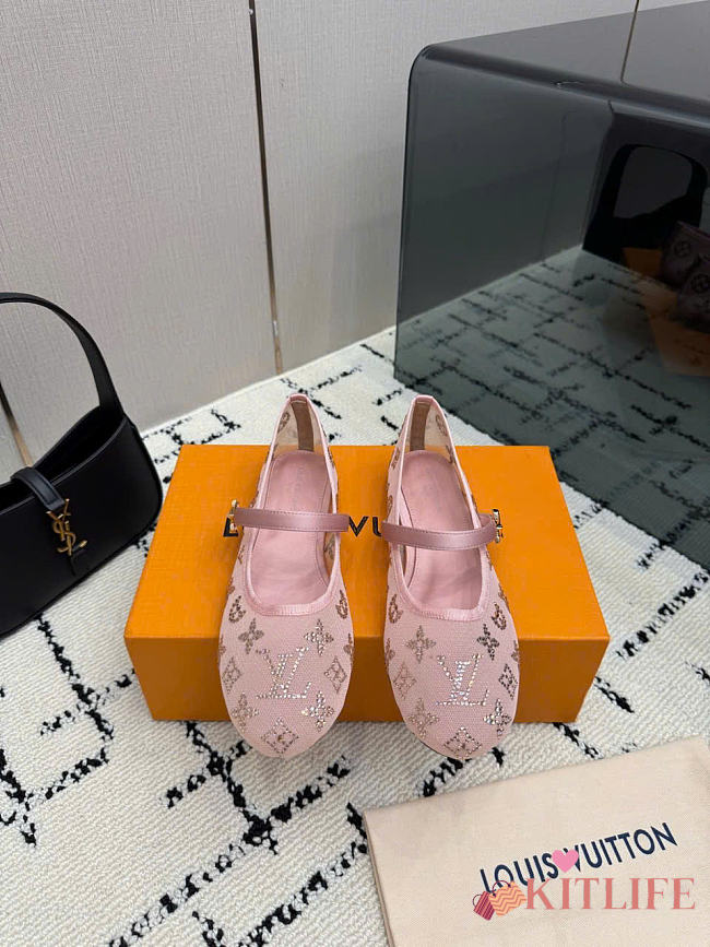 Kitlife Louis Vuitton Romy Ballet Flats Pink - 1