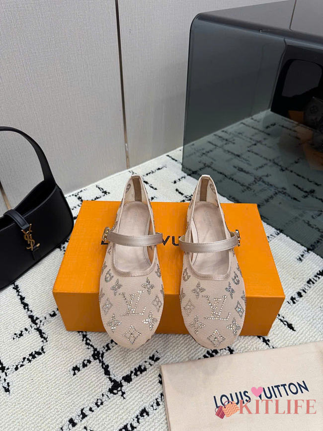 Kitlife Louis Vuitton Romy Ballet Flats Beige - 1