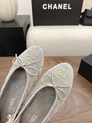 Kitlife Chanel Classic Ballet Flats Shoes Gray Denim - 3