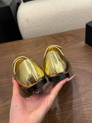 Kitlife Chanel 26B Button Mary Janes Shoes Gold & Black - 3