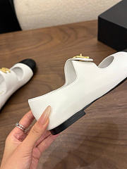 Kitlife Chanel 26B Button Mary Janes Shoes White & Black - 3