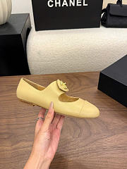 Kitlife Chanel 26B Button Mary Janes Shoes Beige - 5