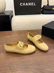Kitlife Chanel 26B Button Mary Janes Shoes Beige - 3