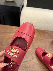 Kitlife Chanel 26B Button Mary Janes Shoes Red - 6