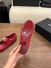Kitlife Chanel 26B Button Mary Janes Shoes Red - 5
