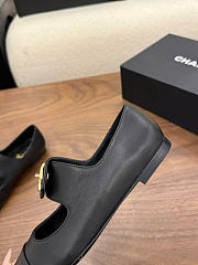 Kitlife Chanel 26B Button Mary Janes Shoes Black - 4