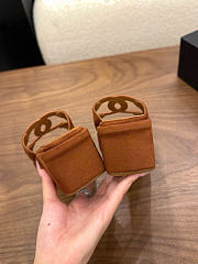 Kitlife Chanel 26SS Heeled Sandals Brown Suede 50mm - 4