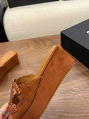 Kitlife Chanel 26SS Heeled Sandals Brown Suede 50mm - 3