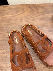 Kitlife Chanel 2026 Sandals Brown Suede  - 6