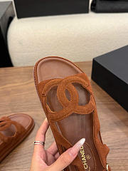 Kitlife Chanel 2026 Sandals Brown Suede  - 5
