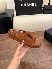 Kitlife Chanel 2026 Sandals Brown Suede  - 4