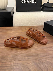 Kitlife Chanel 2026 Sandals Brown Suede  - 2