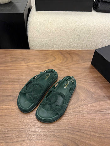Kitlife Chanel 2026 Sandals Green Suede