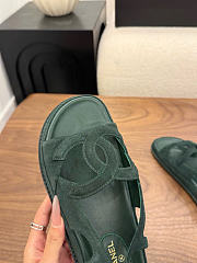 Kitlife Chanel 2026 Sandals Green Suede - 3