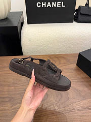 Kitlife Chanel 2026 Sandals Dark Brown Suede - 5