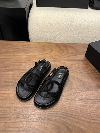 Kitlife Chanel 2026 Sandals Black Suede