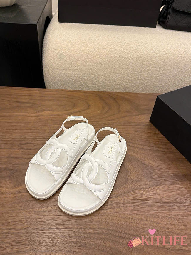 Kitlife Chanel 2026 Sandals White Leather - 1