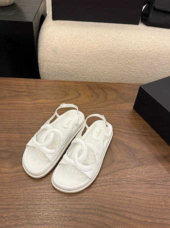 Kitlife Chanel 2026 Sandals White Leather