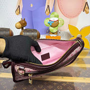 Kitlife Louis Vuitton Monogram Mini Lin Pochette Bag Pink Denim M92331 29x7x15cm - 6