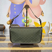 Kitlife Louis Vuitton Monogram Mini Lin Pochette Bag Green Denim M92332 29x7x15cm - 6