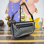 Kitlife Louis Vuitton Monogram Mini Lin Pochette Bag Gray Denim M92334 29x7x15cm - 6