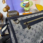 Kitlife Louis Vuitton Monogram Mini Lin Pochette Bag Gray Denim M92334 29x7x15cm - 2