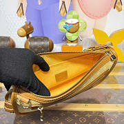Kitlife Louis Vuitton Monogram Mini Lin Pochette Bag Beige Denim M92333 29x7x15cm - 6