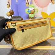 Kitlife Louis Vuitton Monogram Mini Lin Pochette Bag Beige Denim M92333 29x7x15cm - 2