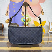 Kitlife Louis Vuitton Monogram Mini Lin Pochette Bag Dark Blue Denim M92331 29x7x15cm - 3