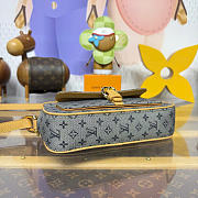 Kitlife Louis Vuitton Juliette Monogram Mini Bag Gray Denim &Yellow Leather M92004 22x5x13cm - 6