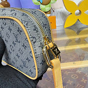 Kitlife Louis Vuitton Juliette Monogram Mini Bag Gray Denim &Yellow Leather M92004 22x5x13cm - 2