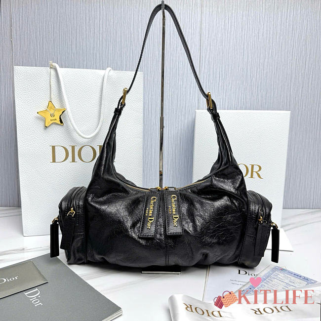 Kitlife Dior Calfskin Large Grand Tour Multipocket Bag Black M2433 30.5x18x16cm - 1