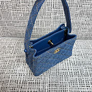 Kitlife Chanel Vintage Gemini Handbag Dark Blue Denim 18x13x7cm  - 5
