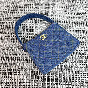 Kitlife Chanel Vintage Gemini Handbag Dark Blue Denim 18x13x7cm  - 2