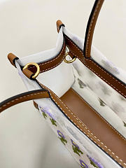 Kitlife Miu Miu Embroidered Mesh Top-handle Bag Brown 19.5×14×9cm   - 4